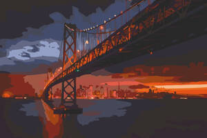 Картина за номерами 'Golden Gate Bridge' Art Craft 11003-AC 40х50 см