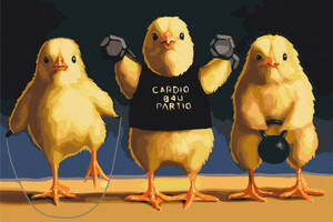 Картина за номерами 'Кардіо курчата' ©Lucia Heffernan BS53472, 40х50 см