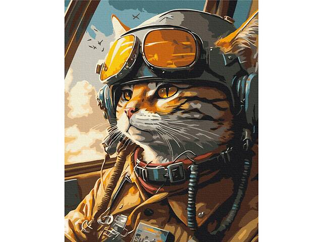 Картина за номерами 'Котик на захисті неба' © Маріанна Пащук Brushme BS53792 40x50 см