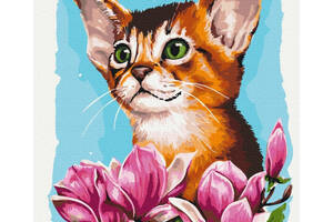 Картина за номерами 'Котик в квітах' © Anna Kulyk Brushme BS53585 40х50 см