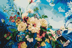 Картина за номерами 'Квіти блакиті' © Anna Steshenko Brushme BS53560 40x50 см