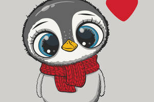 Картина за номерами 'Маленький пінгвін' Art Craft 15083-AC 30х30 см