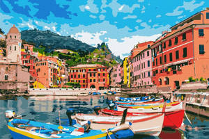 Картина за номерами 'Містечко Італії' Ідейка KHO2725 40х50 см