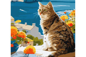 Картина за номерами 'Мрійливий котик' KHO6608 30х40 см