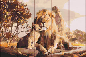 Картина за номерами по дереву 'Спадкоємець лева' ASW132 30х40 см