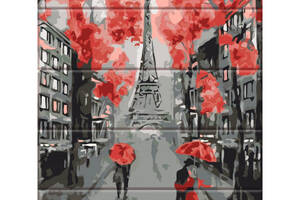 Картина за номерами по дереву 'Вулиці Парижа' ASW064 30х40 см