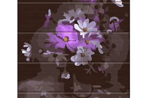 Картина за номерами по дереву 'Загадкові квіти' ASW143 30х40 см