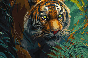 Картина за номерами 'Повелитель джунглів' ©art_selena_ua KHO6506 40х40 см Ідейка