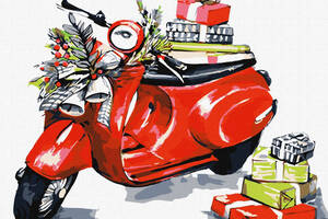 Картина за номерами 'Різдвяний мотоцикл' ©fashionillustration_tania KHO5011 30х30 см