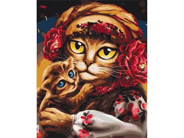Картина за номерами 'Сім'я котиків' © Маріанна Пащук Brushme BS53117 40х50 см
