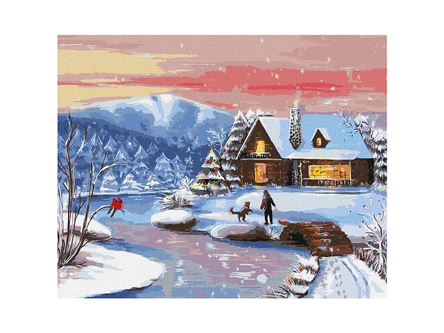 Картина за номерами 'Снігова прогулянка' Ідейка KHO6304 40х50 см