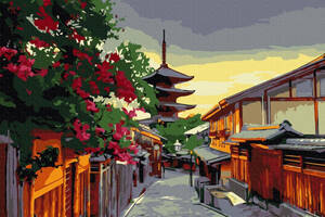 Картина за номерами 'Вечір у Кіото' BS51546, 40х50см