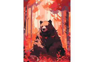 Картина за номерами 'Ведмідь у лісі' 11550-AC 40x80 см
