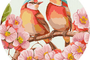 Картина за номерами 'Весняне цвітіння' ©art_selena_ua KHO-R1024 діаметр 33 см