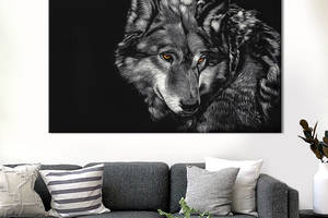 Картина животные KIL Art Черно-белый волк 51x34 см (1725-1)