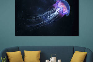Картина животные KIL Art Фиолетово-синяя медуза 122x81 см (1757-1)