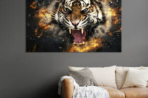 Картина животные KIL Art Оскал тигра 51x34 см (1701-1)