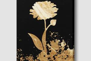 Картина Золотой цветок Malevich Store 30x40 см (P0421)