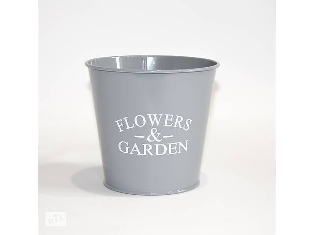 Кашпо декоративне 1л 'FLOWERS & GARDEN' Vitan, колір Сірий, 130*98*140, метал