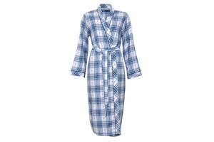 Халат женский Cyberjammies Stella 4620 12 M Белый в синюю клетку (5051877322768)