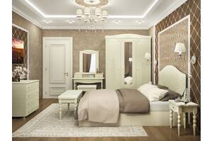 Класична спальня Меблі UA Белль Ассоль прованс кантрі санті МДФ 19 мм ДСП 18 мм Ваніль (44043)