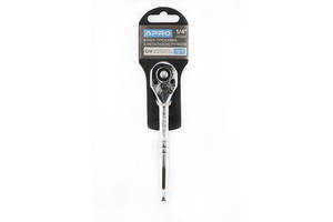 Ключ-трещотка APRO с металлической ручкой CrV 1/2 72T (052090)