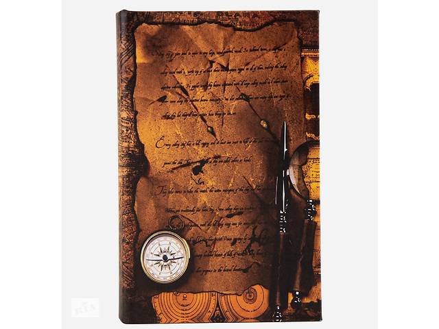 Книга-сейф металлическая с двумя ключами Рукописный лист 26х17х5 см 10001-036 Купи уже сегодня!