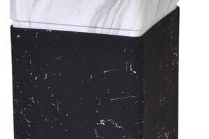 Колода-подставка для ножей Fissman Marble 11х23см, пластик черно-белый