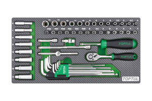 Комбинированный набор инструментов 1/4' 50ед. (в ложементе) TOPTUL GEA5004
