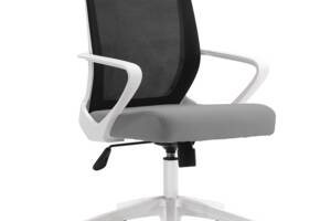 Комп'ютерне крісло DIXY чорне/сіре/білий каркас