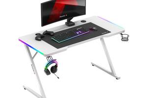 Комп'ютерний стіл HUZARO HERO 2.5 WHITE RGB Купи уже сегодня!