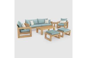Комплект деревянной дубовой мебели JecksonLoft Морисон голубой 0220
