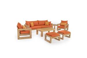 Комплект деревянной дубовой мебели JecksonLoft Морисон оранжевый 0220