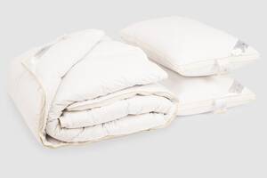 Комплект IGLEN Climate-comfort Royal Series одеяло белый пух Зимнее 160х215 см и 1 подушка 50х70 см Белый (16021510WR...