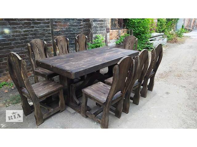 Комплект мебели Массивный - под старину! Стол и стулья из массива