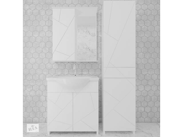 Комплект мебели Mikola-M Chaos с пеналом из пластика белый 50 см