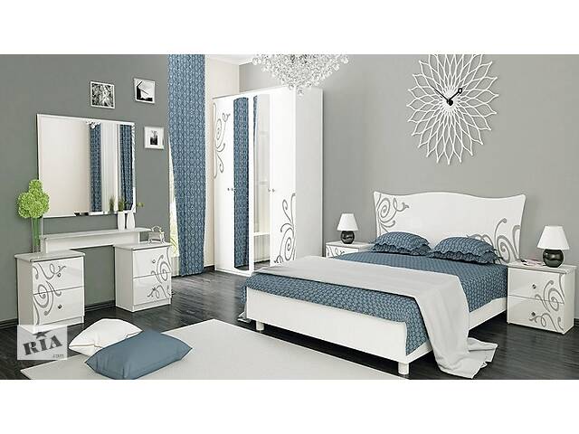Koмплект мебели в спальню Миро-Марк Богема Белый глянец (30897)