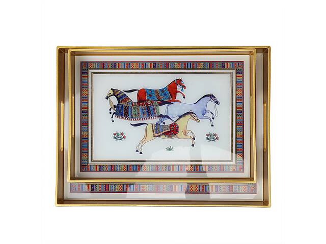 Комплект подносов Horses 40х30 см из 2 штук Lefard AL120999