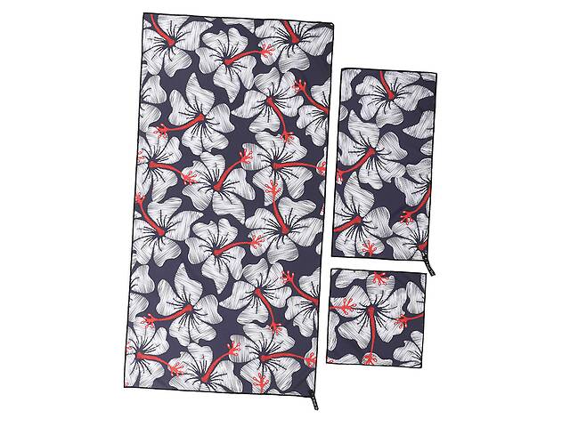 Комплект полотенец спортивных Flower Beach Towel T-PBT FDSO 3 шт Фиолетово-белый 33508379