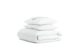 Комплект полуторного постельного белья на резинке Cosas SNOW Ранфорс 160х220 см Белый