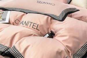 Комплект постельного белья Фланель Sada Epico Chanitel Евро Розовый (777)
