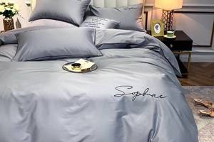 Комплект постельного белья сатин Crown Lux двуспальный серый (44845843)