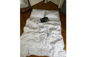 Комплект постельного белья сатин SADA Lux двуспальный белый (74147)