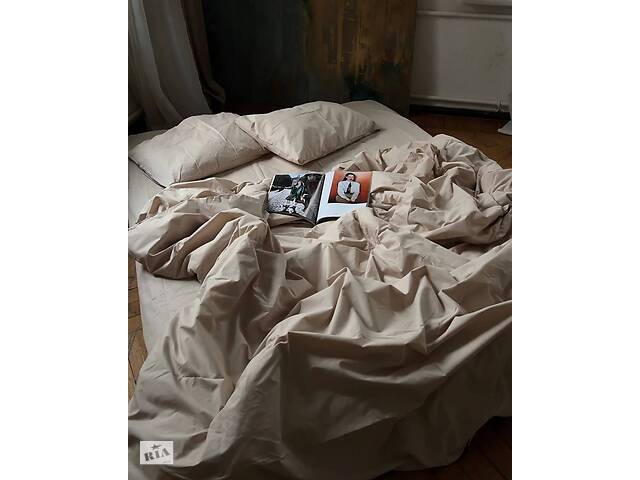 Комплект постельного белья сатин sada Lux двуспальный пудровый (2365)