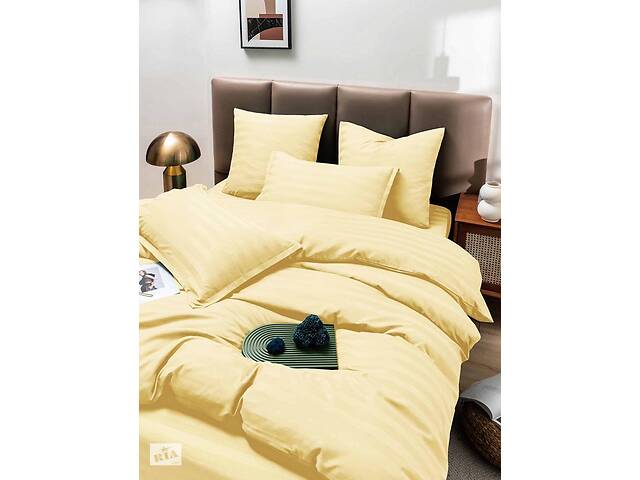 Комплект постельного белья сатин SADA Lux двуспальный желтый (7896)