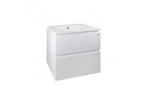 Комплект Qtap Albatross 605х725х460 White тумба підвісна + раковина урізна QT0172TP600D3060CW