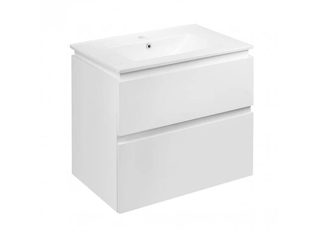 Комплект Qtap Albatross 710х725х460 White тумба підвісна + раковина урізна QT0172TP700D3070CW