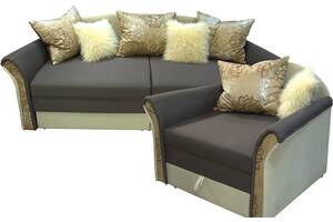 Комплект Ribeka 'Стелла 2' диван и 2 кресла Бежевый (02C02)