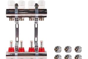 Комплект: SD Колектор с витратомірами 1'х3 SD235W3 + SD Євроконус 3/4'' 16 х 2мм SD346