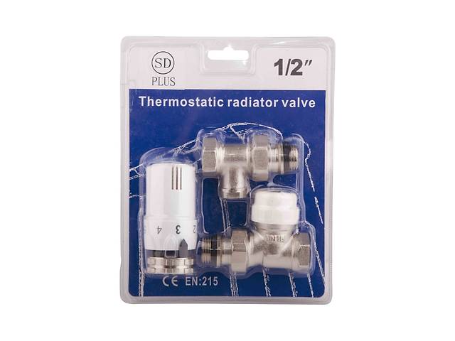 Комплект термостатичний SD Plus 1/2' для радіатора прямий SD353W15